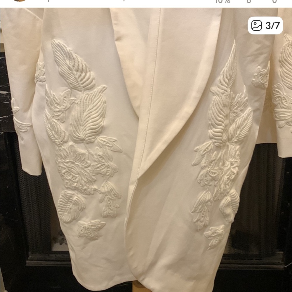 Chico's Ivory Floral Embroidered Kimono Chico’s size 3 - Picture 13 of 13